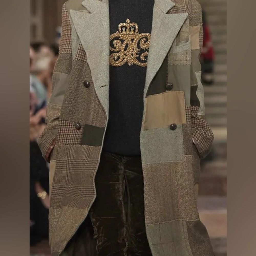Ralph Lauren 50th Anniversary Collection Fall ‘18 Antiqued Sydney Patchwork Coat - Picture 7 of 17
